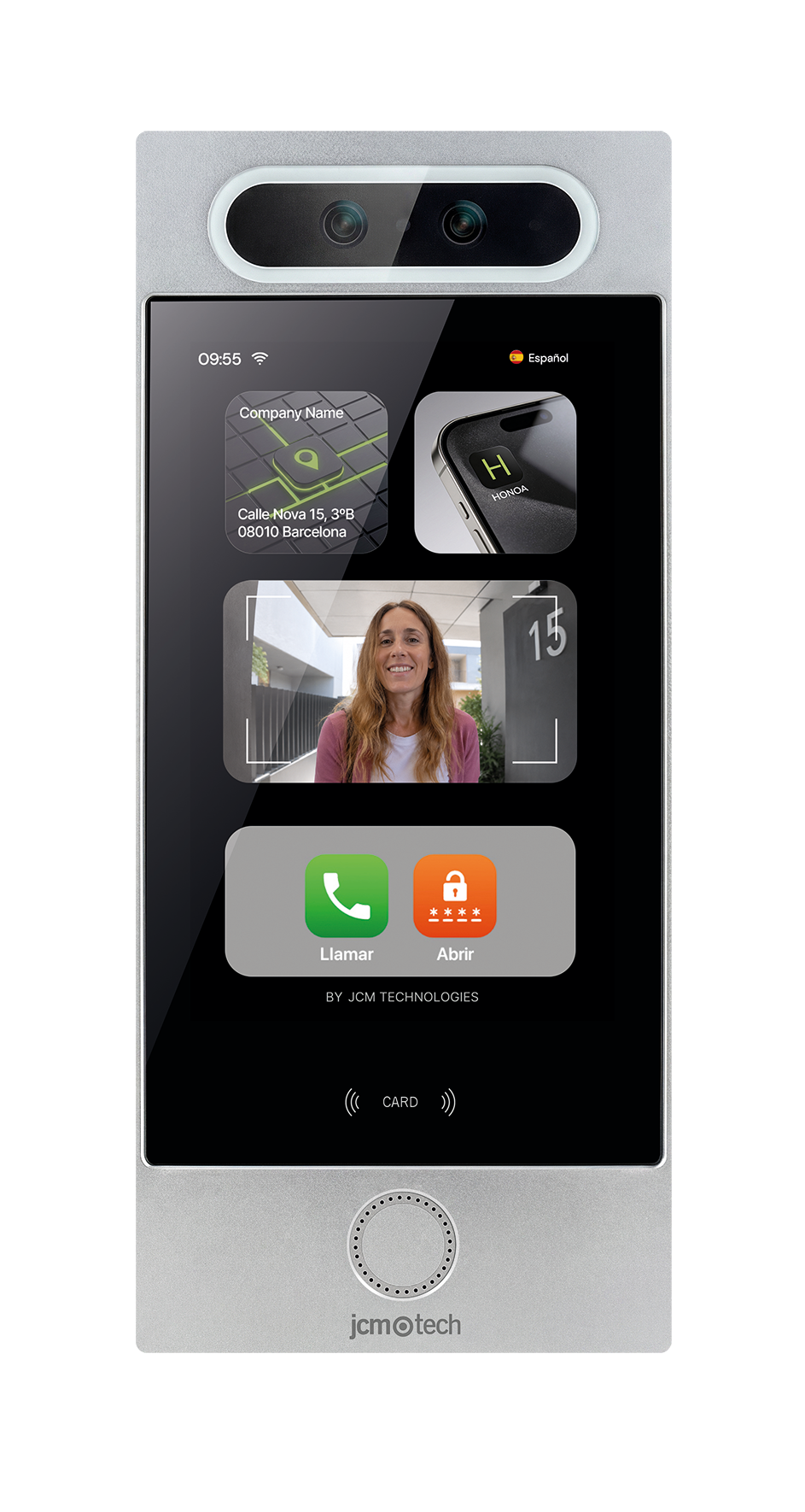 Videoportero exterior HONOACALL con doble cámara y pantalla táctil